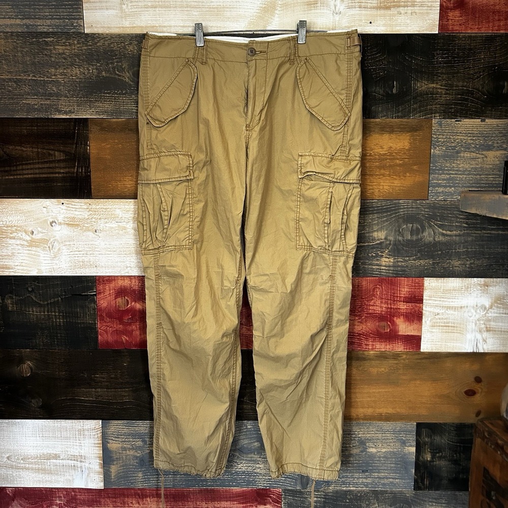Denim Supply Ralph Lauren Cargo Pants Mens 36x31 Beige Military Style Preowned